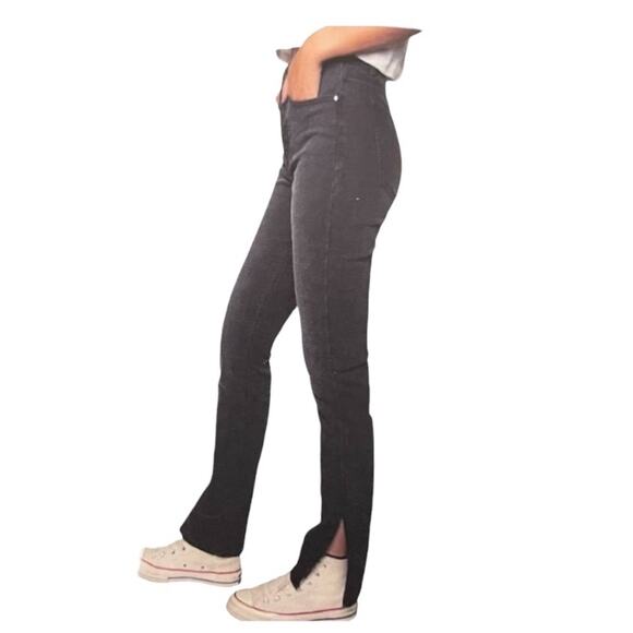 Indigo Rising High Rise Slim Straight Ankle Slit Denim Jeans - Picture 1 of 7